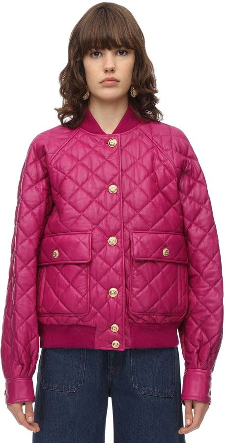 gucci quilted leather bomber jacket|cheap Gucci leather jacket.